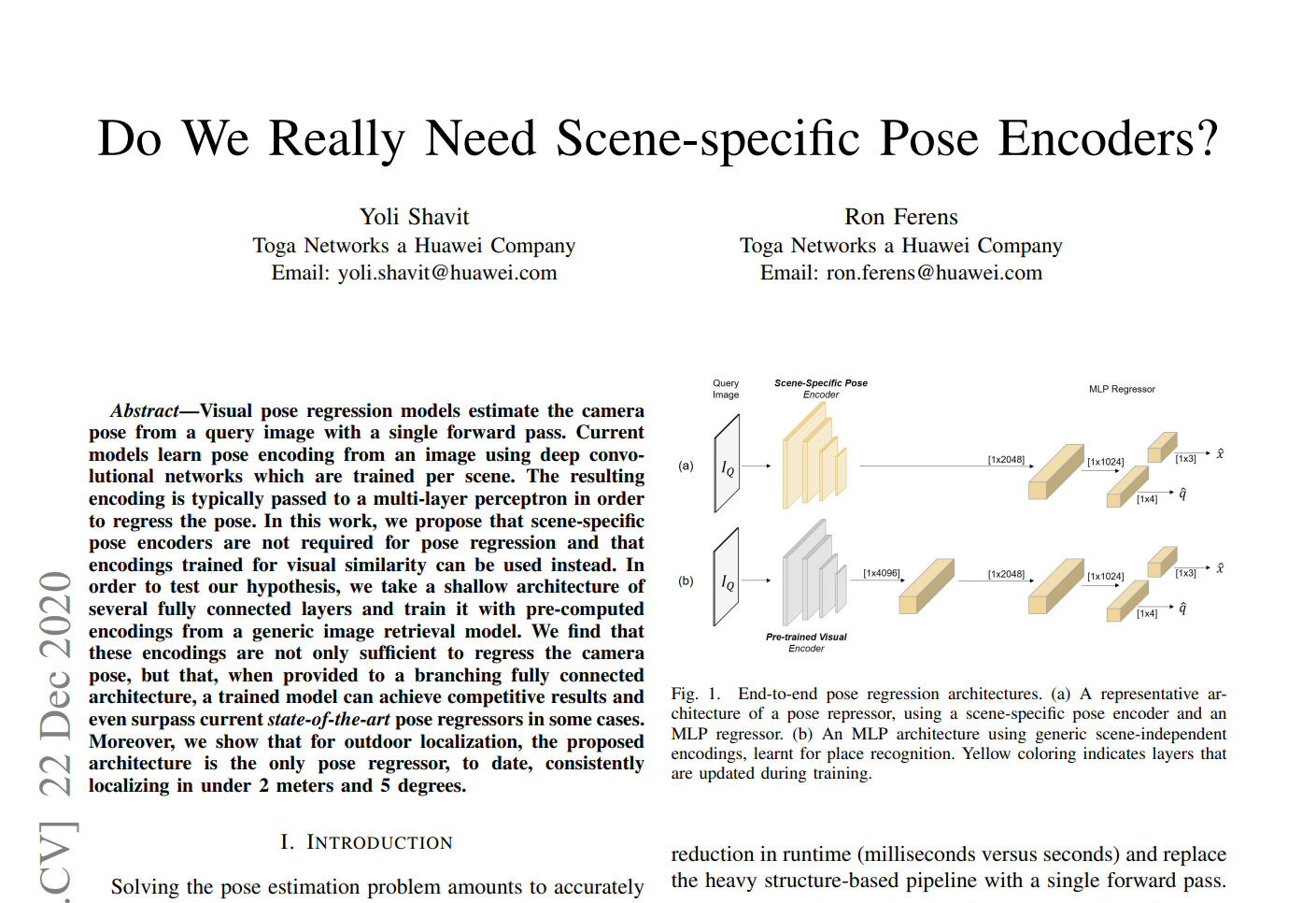 Do We Really Need Scene-specific Pose Encoders? 